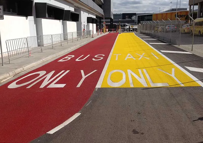 Bus and taxi lane surfacing