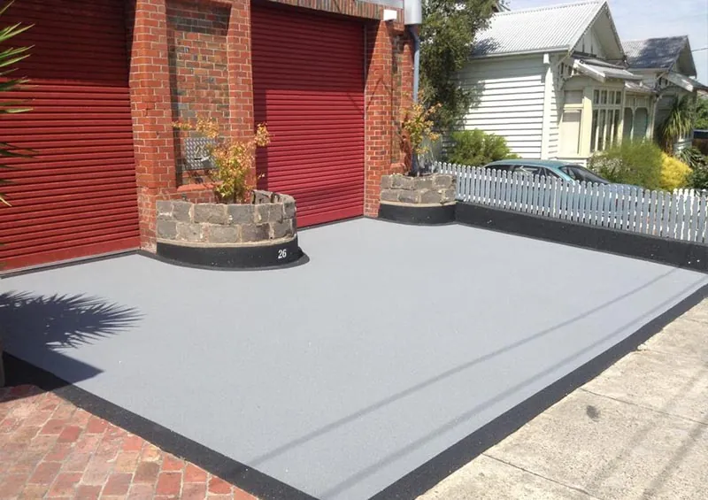 Garage apron and driveway